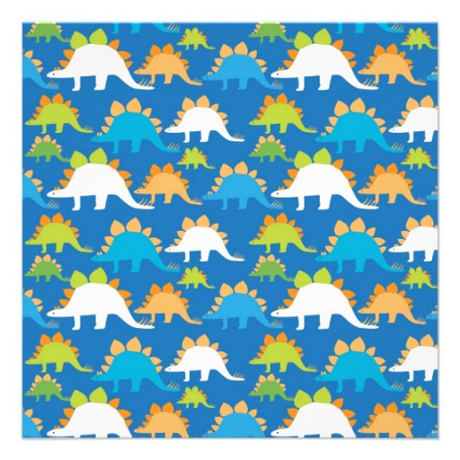 Stegosaurus Dinosaur Birthday Party Invitations