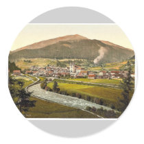 Steinach, Tyrol, Austro-Hungary rare Photochrom Round Sticker