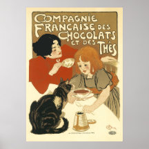 Steinlen - Cats: Compagnie Francaise des Chocolats Print