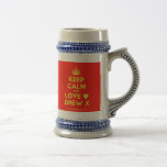 [Crown] keep calm and love [Love heart] drew x  Steins Coffee Mugs