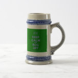 [UK Flag] keep calm and bog off  Steins Coffee Mugs