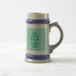 [Knitting crown] keep calm and cast off  Steins Coffee Mugs