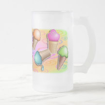 Steins, Frosted Mugs - Pop Art Ice Cream Cones