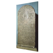 Stela commemorating the burial of the Apis Stretched Canvas Prints