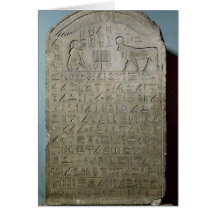 Stela commemorating the burial of the Apis Greeting Card