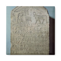 Stela commemorating the burial of the Apis Refrigerator Magnets