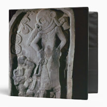 Stela depicting a ball player, from Guatemala 3 Ring Binder