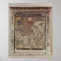 Stela depicting Aten giving life and Poster