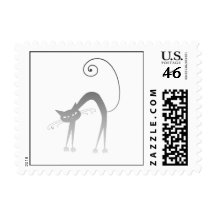 Stella Cat Spooky Postage Stamps