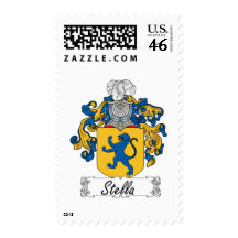 Stella Family Crest Postage Stamps