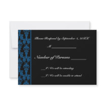 Stellar (Blue) RSVP Card Personalized Invitation
