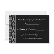 Stellar (Grey) RSVP Card Custom Announcement