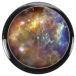 Stellar nursery in Unicorn Constellation Aqua Clocks