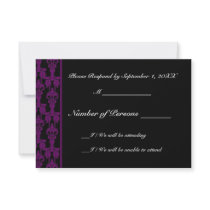 Stellar (Purple) RSVP Card Personalized Announcements