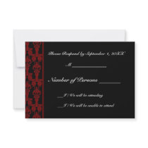 Stellar (Red) RSVP Card Personalized Invites