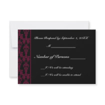 Stellar (Red-Violet) RSVP Card Custom Announcement