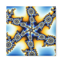Stellar Snowflake Magnets by FractalGifts Stellar Snowflake Magnets
