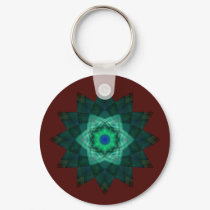 Stellar Verde Flower Mandala keychains by JaZilla Stellar Verde Flower Mandala keychains