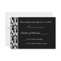 Stellar (White) RSVP Card Custom Invites