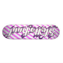 StellaRoot Argel Shade Neon Pink Purole Skate Board Deck