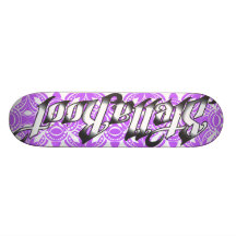 StellaRoot Argel Shade Purple Damask Skate Board Decks