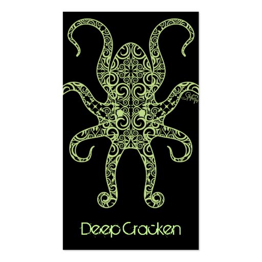 StellaRoot Cracken Octopus Damask Business Card