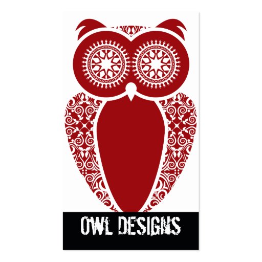 StellaRoot Hootie Owl Business Card (front side)