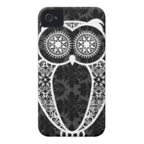 StellaRoot Hootie Owl Damask Grunge Iphone 4 Case-mate Cases