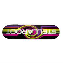 StellaRoot Neon Wave Skateboard Deck