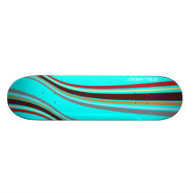 StellaRoot Throw Back Aqua Skate Deck