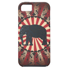 StellaRoot Vintage Circus Elephant Free Mandarin iPhone 5 Case