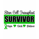 Stem Cell Transplant Survivor Badge t-shirts