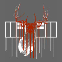 Stencil Deer Drip t-shirts