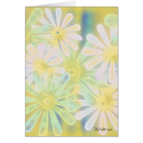 Schablonenblumen karten