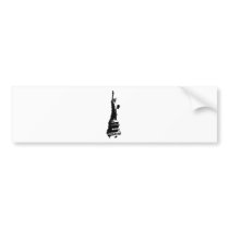 Stencil Liberty Black Bumper Sticker