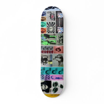 Stencil Mayhem Skate Deck by badmonkey