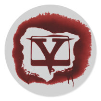 Stencil V-tube stickers
