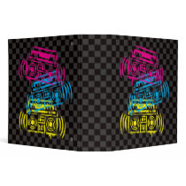 Stenciled Boomboxes Binders