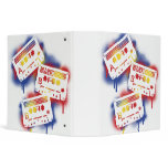 Stenciled Cassettes 3 Ring Binder