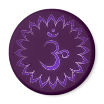 "Stenciled" Crown Chakra - Sahasrara Refrigerator Magnet