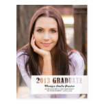 Stenciled Tab Graduation Announcement /Invite postcards