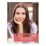 Stenciled Tab Graduation Announcement /Invite postcards