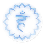 "Stenciled" Throat Chakra - Light Blue Stickers