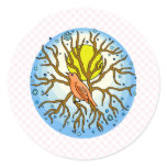 Stengle Sparrow Round Sticker