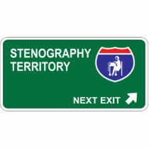 Stenography Next Exit photo sculptures
