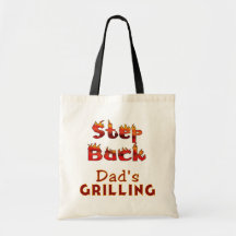 Step Back Dad's Grilling T-shirts and Gifts Canvas Bag