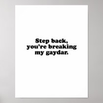 Step back you're breaking my gaydar.png poster