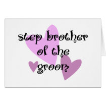 Step Brother of the Groom cards
