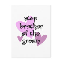 Step Brother of the Groom postcards