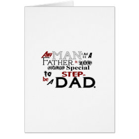 Step Dad Quote Fathers Day Greeting Card